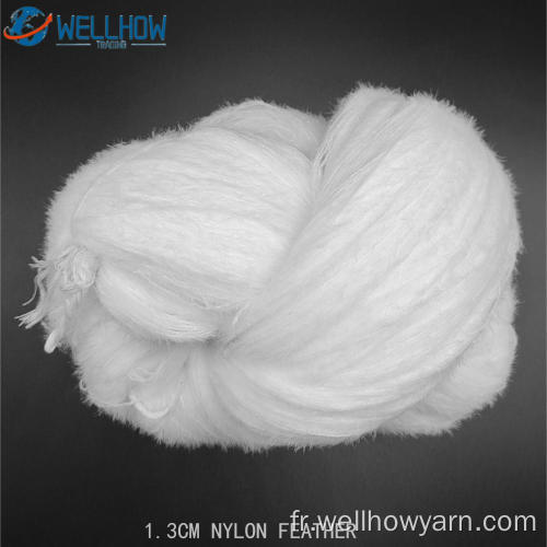 1/13NM 1 cm Nylon Nylon Fil de vison intime Chénille Nylon Plume Nylon